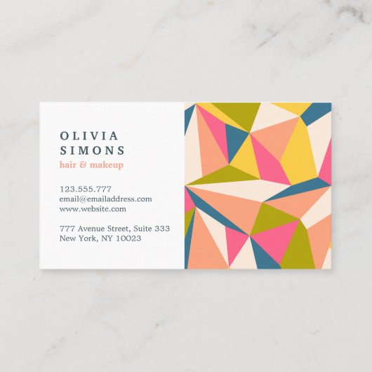 Minimalistisch Visitekaartje met abstract patroon (Achterkant)