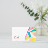 Minimalistisch Visitekaartje met abstract patroon (Staand voorkant)