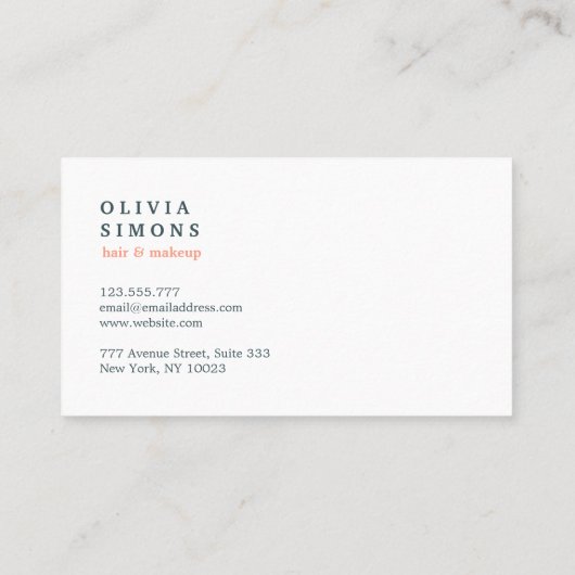 Minimalistisch Visitekaartje met abstract patroon (Achterkant)