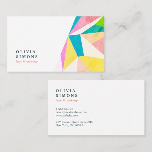 Minimalistisch Visitekaartje met abstract patroon (Voorkant / Achterkant)