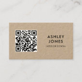 Minimalistisch Visitekaartje met de QR-code Modern (Voorkant)