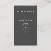 Minimalistisch Visitekaartje met goudwindmolen (Achterkant)