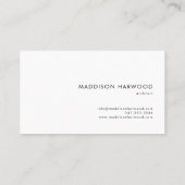 Minimalistisch Visitekaartje met ingegraveerd effe (Achterkant)