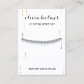 Minimalistisch visitekaartje met witte diamantjuwe (Voorkant)