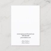 Minimalistisch visitekaartje met witte diamantjuwe (Achterkant)