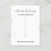 Minimalistisch visitekaartje met witte diamantjuwe (Voorkant)