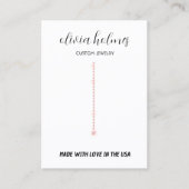 Minimalistisch visitekaartje met witte diamantjuwe (Voorkant)