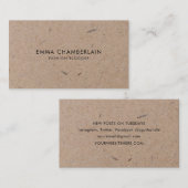 Minimalistisch Visitekaartje modern resterend kraf (Voorkant / Achterkant)