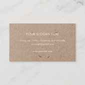 Minimalistisch Visitekaartje modern resterend kraf (Achterkant)