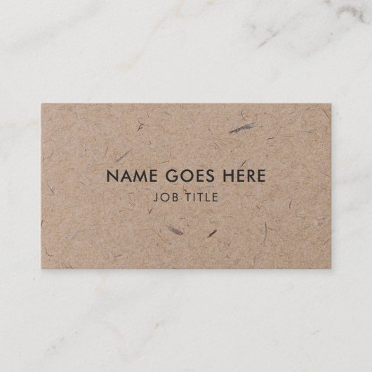 Minimalistisch Visitekaartje modern resterend kraf (Voorkant)