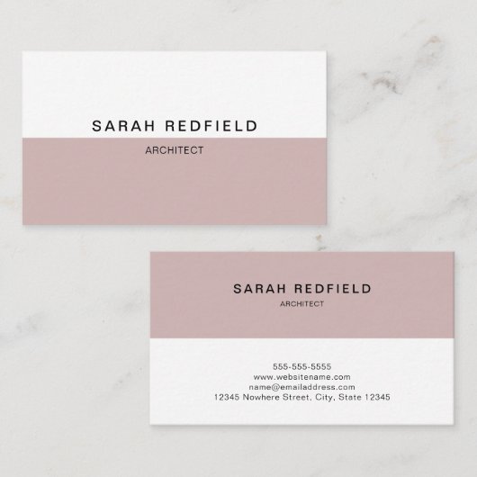 Minimalistisch Visitekaartje nr.1 (Voorkant / Achterkant)