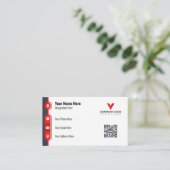 Minimalistisch Visitekaartje ontwerp | Elegant & A (Staand voorkant)