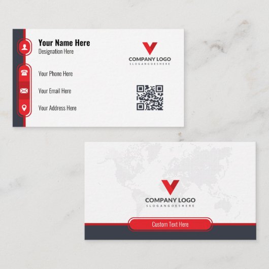 Minimalistisch Visitekaartje ontwerp | Elegant & A (Voorkant / Achterkant)