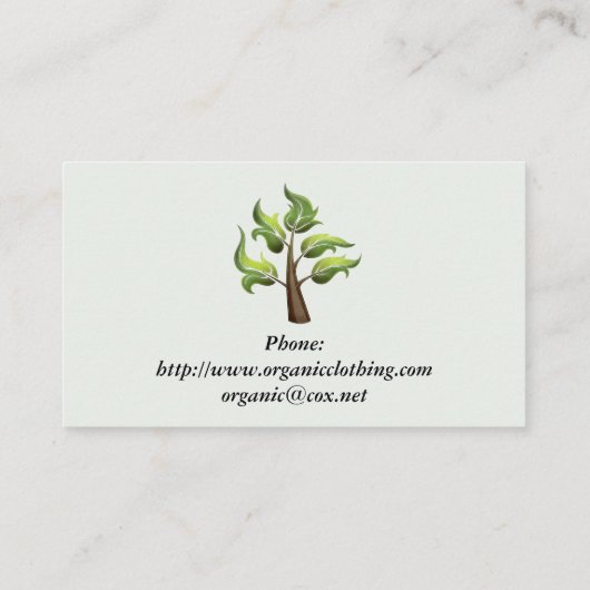 Minimalistisch Visitekaartje op aarde (Achterkant)