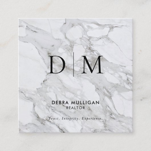 Minimalistisch Visitekaartje op de Realtor Square (Voorkant)