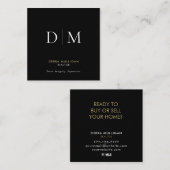 Minimalistisch Visitekaartje op de Realtor Square (Voorkant / Achterkant)