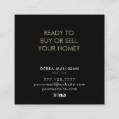 Minimalistisch Visitekaartje op de Realtor Square (Achterkant)
