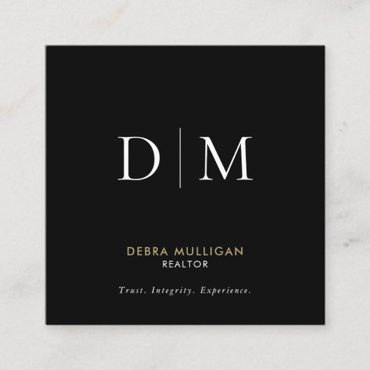 Minimalistisch Visitekaartje op de Realtor Square (Voorkant)