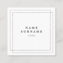 Minimalistisch Visitekaartje op het kansenplein Tr