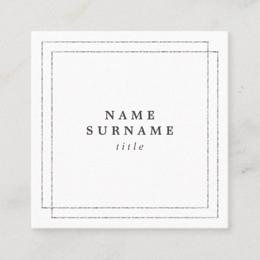 Minimalistisch Visitekaartje op het kansenplein Tr (Voorkant)