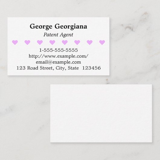 Minimalistisch Visitekaartje patentagent (Voorkant / Achterkant)