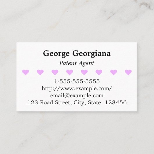 Minimalistisch Visitekaartje patentagent (Voorkant)