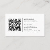 minimalistisch Visitekaartje | QR-code (Achterkant)