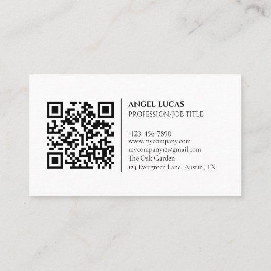 minimalistisch Visitekaartje | QR-code (Achterkant)