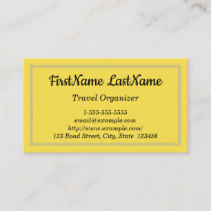 Minimalistisch Visitekaartje reisorganisator