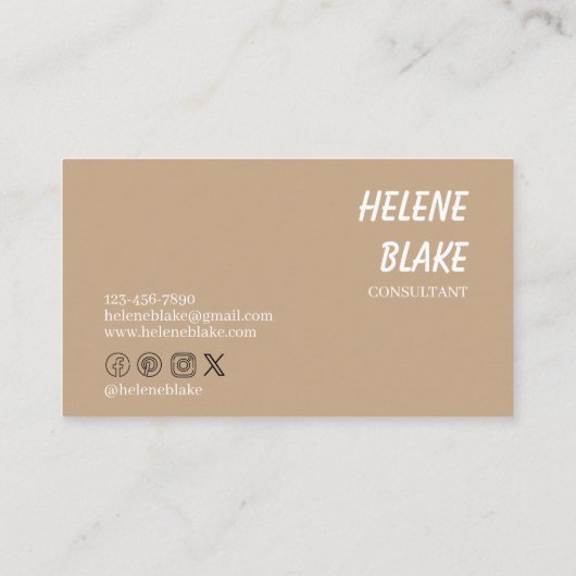 Minimalistisch Visitekaartje – Schoon en modern de (Achterkant)