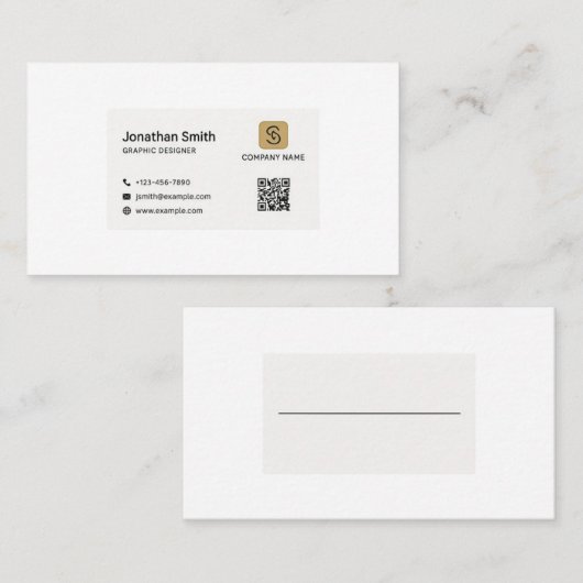 Minimalistisch Visitekaartje terug (Voorkant / Achterkant)