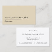 Minimalistisch Visitekaartje toezichthouder (Voorkant / Achterkant)