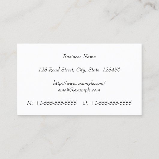 Minimalistisch Visitekaartje toezichthouder (Achterkant)