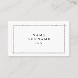 Minimalistisch Visitekaartje Trendy Silver SocialM