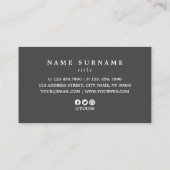 Minimalistisch Visitekaartje Trendy Silver SocialM (Achterkant)