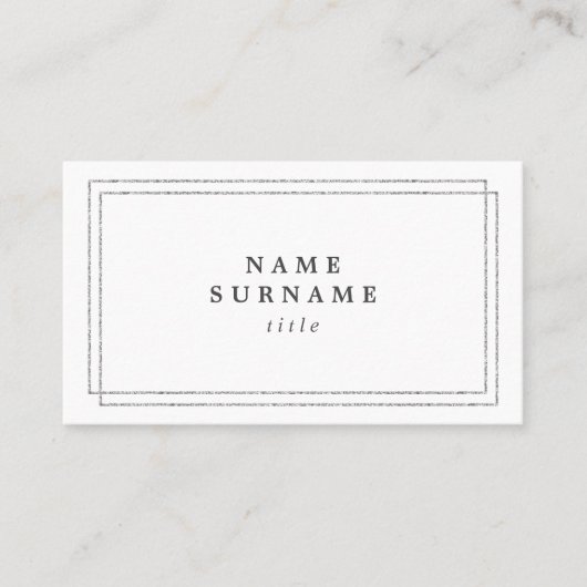 Minimalistisch Visitekaartje Trendy Silver SocialM (Voorkant)