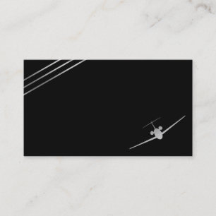 Minimalistisch Visitekaartje van Aviation Silver
