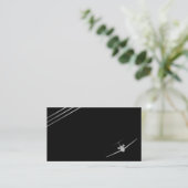 Minimalistisch Visitekaartje van Aviation Silver J (Staand voorkant)