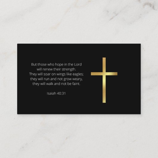 Minimalistisch Visitekaartje van de dominee (Achterkant)