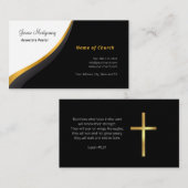 Minimalistisch Visitekaartje van de dominee (Voorkant / Achterkant)