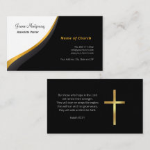 Minimalistisch Visitekaartje van de dominee