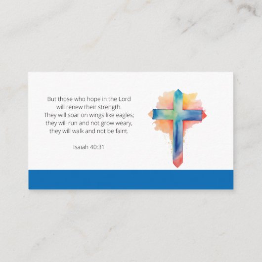 Minimalistisch Visitekaartje van de dominee (Achterkant)