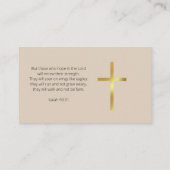 Minimalistisch Visitekaartje van de dominee (Achterkant)