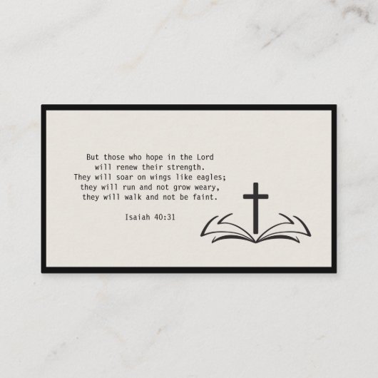 Minimalistisch Visitekaartje van de dominee (Achterkant)