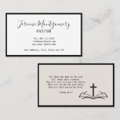 Minimalistisch Visitekaartje van de dominee (Voorkant / Achterkant)