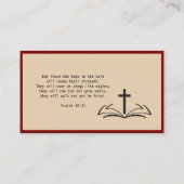 Minimalistisch Visitekaartje van de dominee (Achterkant)