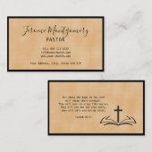 Minimalistisch Visitekaartje van de dominee (Voorkant / Achterkant)