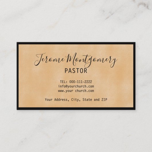 Minimalistisch Visitekaartje van de dominee (Voorkant)