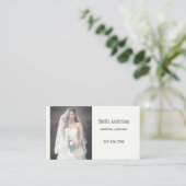 Minimalistisch Visitekaartje van de Elegant Weddin (Staand voorkant)