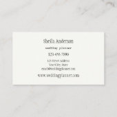 Minimalistisch Visitekaartje van de Elegant Weddin (Achterkant)